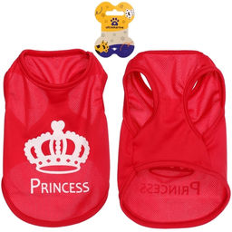 Цена за 2 шт. Майка для собак мелких пород "Бонита на стиле", мамина принцесса, размер ХS (обхват шеи 20, длина спинки 19см, объем груди 34см, от 1 до 2кг)