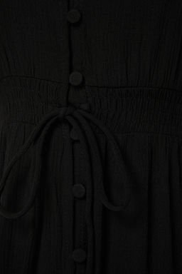 TRENDYOLMILLA Siyah Maxi Dokuma F?rf?rl? Plaj Elbisesi TBESS24EL00092 фото 8