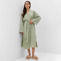 Халат домашний женский KAFTAN Basic размер 52-54, зеленый