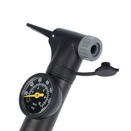 Велонасос COMIRON STATION с манометром, алюминиевый цилиндр, ручка литой пластик, Presta-Schrader, 8,6 бар. /уп 50 - Галеонтрейд фото 5