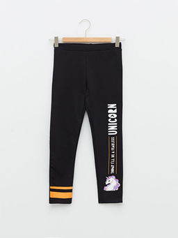 Beli Lastikli Bask?l? K?z ?ocuk Bilek Boy Tayt