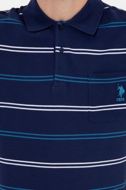 U. S. Polo Assn Мужская темно-синяя футболка с воротником-поло - U.s. polo assn фото 6