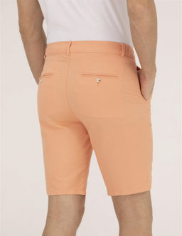 Turuncu Slim Fit Keten Kar___ml_ Bermuda _ort - Pierre cardin фото 7