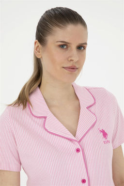 Женский розовый пижамный комплект Неожиданная скидка в корзине - U.s. polo assn фото 2