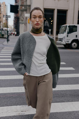 DOUBLE-FACED CARDIGAN