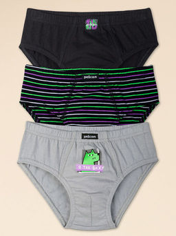 PELICAN, трусы для мальчиков, Черный/серый/черный