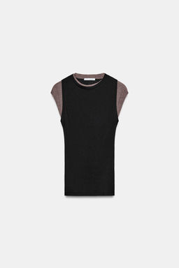 DOUBLE CONTRAST EFFECT TOP - Zara фото 7
