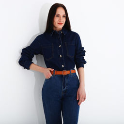 Ремень женский, ширина 3 см, пряжка металл, цвет рыжий - Simaland фото 3