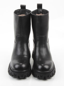 04-PAT148-1Z BLACK Ботинки зимние женские (натуральная кожа, 100% шерсть)