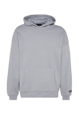 TRENDYOL MAN Siyah Kapusonlu Oversize/Genis Kesim Nak?sl? Etiketli Yumusak Kumas Sweatshirt TMNAW24SW00031 - Trendyolmilla фото 9