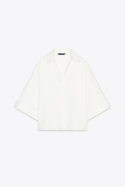 WIDE SHORT SLEEVE SHIRT - Zara фото 5