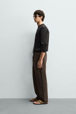 PANTAL?N RELAXED FIT ESTRUCTURA / Marr?n - Zara фото 13
