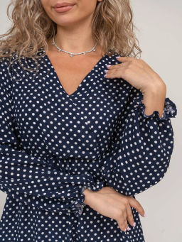 Платье женское, цвет синий белый