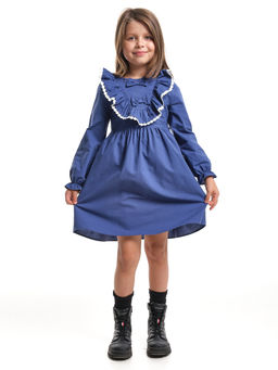 Платье для девочки нарядное детское праздничное UD 8051 серо-синий - Mini maxi фото 5