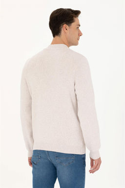 U. S. Polo Assn Мужской кардиган из меланжевого трикотажа с камнями - U.s. polo assn фото 12