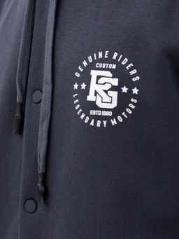 Толстовка мужская в сером цвете с печатью графит +печать 121171/1-1 - Mark formelle фото 6