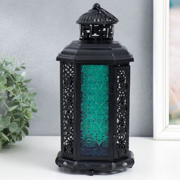 Подсвечник-фонарь на 1 свечу «Арабская ночь», цветные стёкла, 28×15×15 см