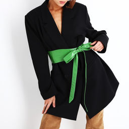 Пояс-кушак, ширина 8.5 см, цвет зелёный - Simaland фото 5