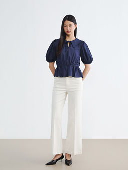 Bebe Yaka Peplum Bluz