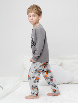 К 1606/серый шторм,машины на св.сером пижама дет