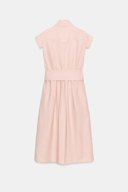 VESTIDO CAMISERO CINTUR?N ZW COLLECTION / rosa claro - Zara фото 6
