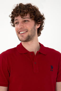 Erkek Slim Fit Polo Yaka Bordo Basic Ti__rt Sepette S_rpriz _ndirim - U.s. polo assn фото 2