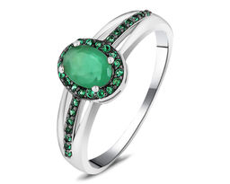 Кольцо, изумруд берилл , наноизумруд, SL-RIC35
