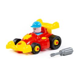 Конструктор-транспорт Автомобиль-гоночный (22 элемента) (в пакете) - Полесье фото 3