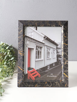 Фоторамка пластик формат А4 см "Гедеон" чёрный с золотом 36х27х2 см