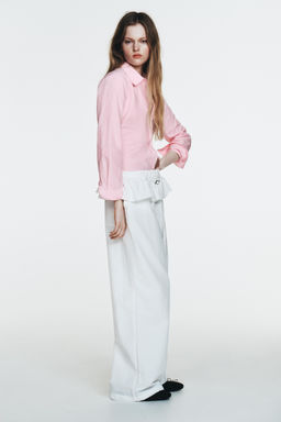 NYLON TROUSERS WITH OVERLAY WAIST - Zara фото 7