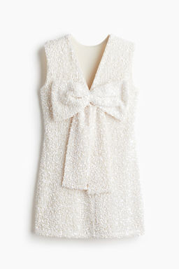 Vestido de lentejuelas con lazo decorativo - H&m фото 6