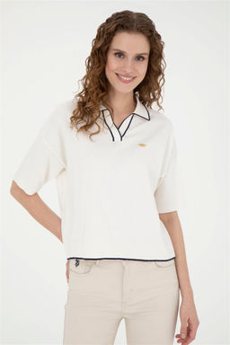 Женский кремовый свитер - U.s. polo assn фото 3