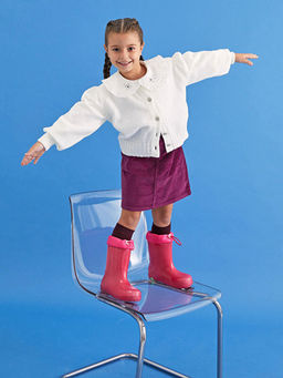 S?cak Astarl? K?z ?ocuk Ya?mur Botu