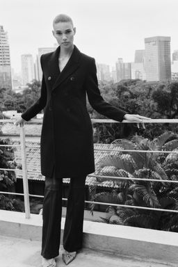WOOL BLEND DOUBLE-BREASTED COAT