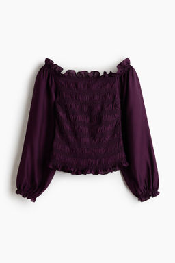 Blusa off-the-shoulder fruncida - H&m фото 2