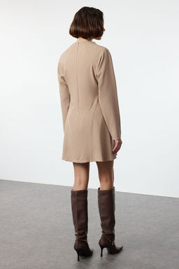 Vizon A Kesim Dikis Detayl? Mini Dokuma Elbise TWOAW25EL00124 - Trendyolmilla фото 5