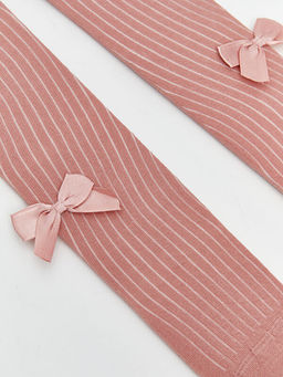 Kurdele Detayl? K?z Bebek K?lotlu ?orap