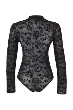 Siyah Astarl? Cicek Desenli Dik Yaka Orme Tul Body TPRAW26BD00010 - Trendyolmilla фото 6