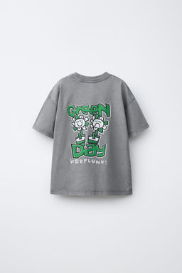 CAMISETA EFECTO LAVADO GREENDAY ® / Gris - Zara фото 3