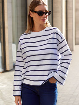 VILATTE / Свитшот из эластичного футера двухнитки