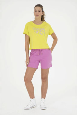 Женские фиолетовые вязаные шорты - U.s. polo assn фото 3