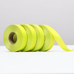 Цена за 4 шт. Лента полипропиленовая Matte для декора и подарков, лимонная, 2 см х 50 м