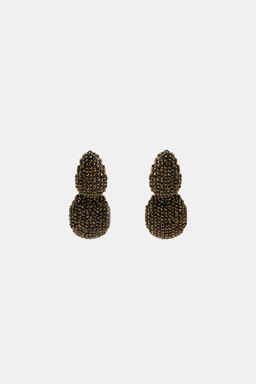 DOUBLE RHINESTONE EARRINGS - Zara фото 2