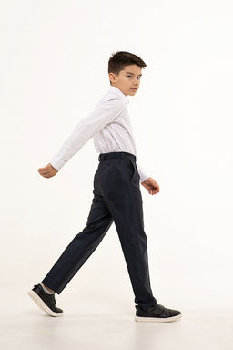 Синие школьные брюки для мальчика Инфанта, модель 0911 СС  фото 3