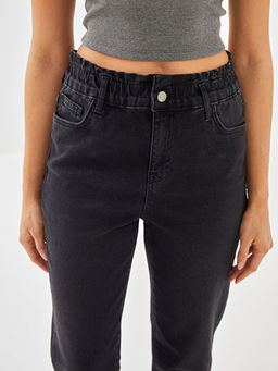 Beli Lastikli Slim Fit Kad?n Jean Pantolon