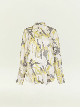 Рубашка с цветочным принтом из 100% вискозы, B3177/narcis - Emka фото 6