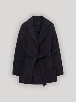 Куртка с поясом N055/charcoal - Emka фото 2