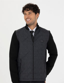 Siyah Slim Fit Fermuarl_ Triko H_rka - Pierre cardin фото 3