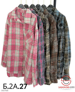 Рубашка женская в клетку