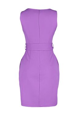 TRENDYOLMILLA Bordo Kusakl? Vucudu Saran Bisiklet Yaka Mini Dokuma Elbise TWOSS19AA0063  фото 8